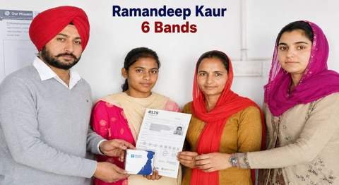 Ramandeep Kaur — IELTS 6 Bands, Kiwi Language Academy