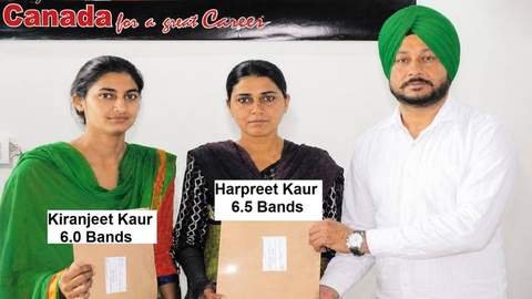 Kiranjeet Kaur & Harpreet Kaur — IELTS 6.0 & 6.5 Bands, Kiwi Language Academy