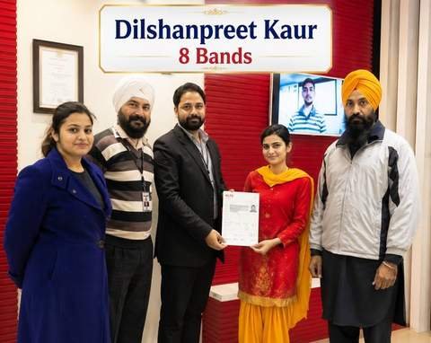 Dilshanpreet Kaur — IELTS 8 Bands, Kiwi Language Academy