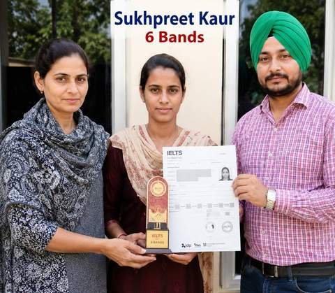 Sukhpreet Kaur — IELTS 6 Bands, Kiwi Language Academy