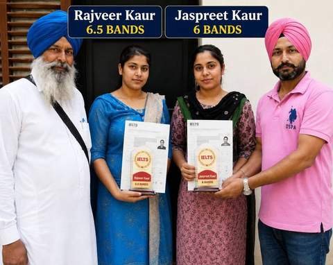 Rajveer Kaur & Jaspreet Kaur — IELTS 6.5 & 6 Bands, Kiwi Language Academy