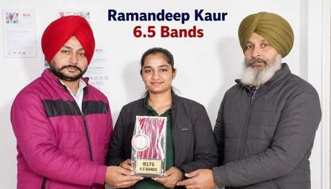 Ramandeep Kaur — IELTS 6.5 Bands, Kiwi Language Academy